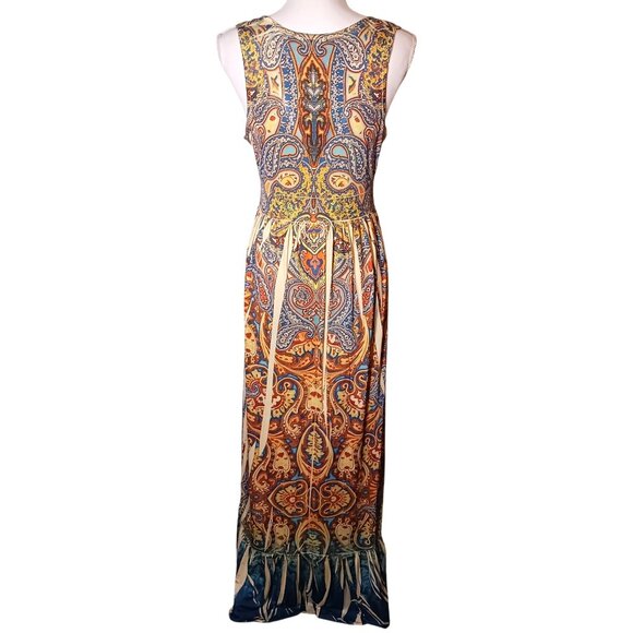 Apt 9 Y2K Sleeveless Multi Floral Empire Waist Maxi Dress Chest Embellishment, S - Picture 5 of 13
